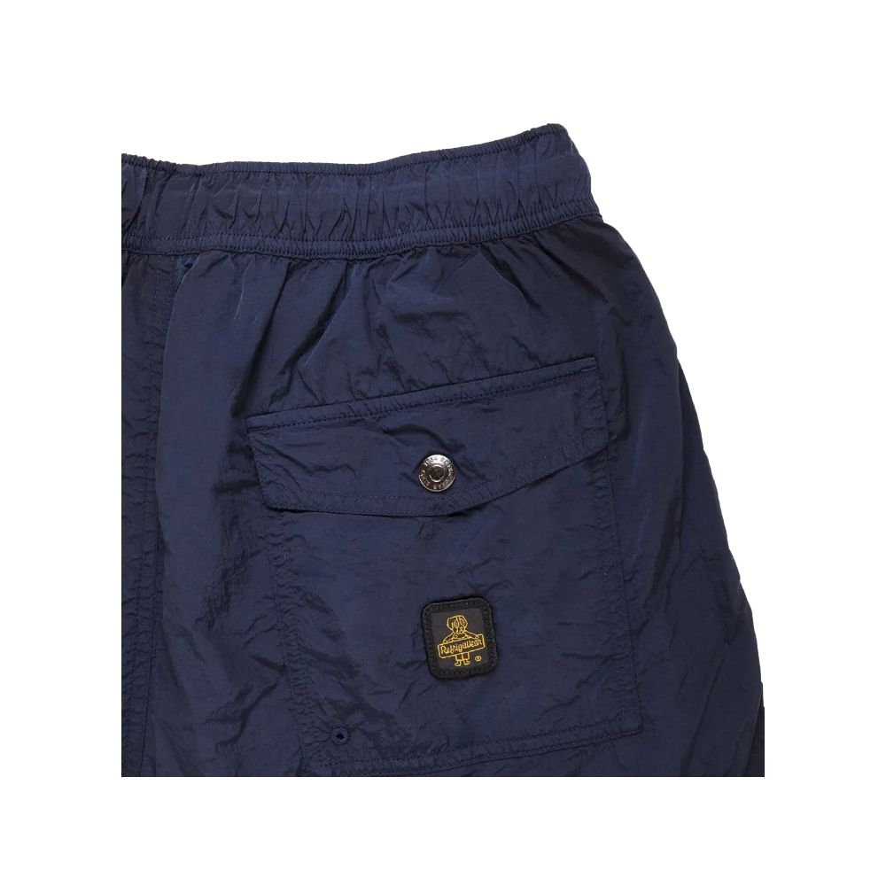 Blue Nylon Men Swim Trunks