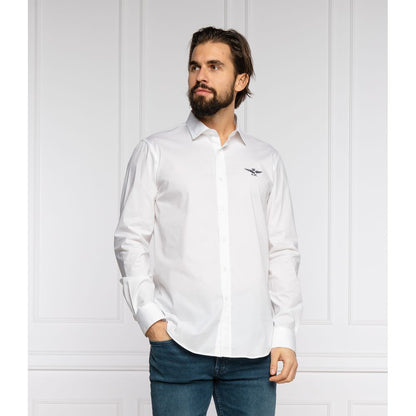 White Cotton Men's Shirt