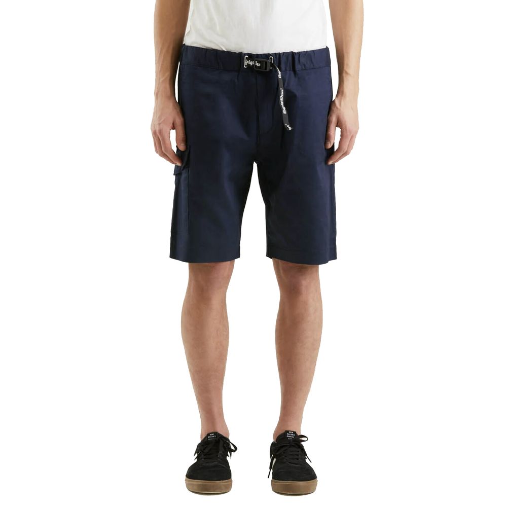 Elegante blaue Shorts aus Baumwollmischung