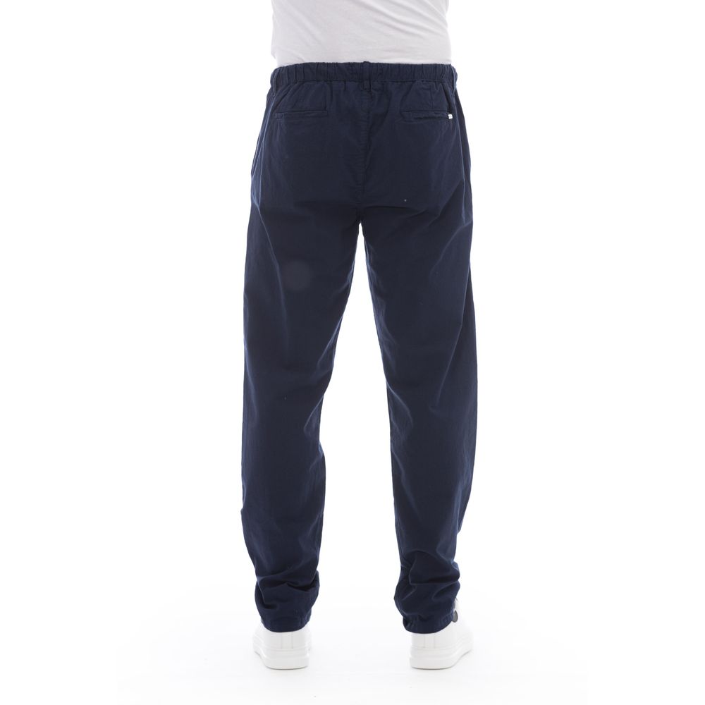 Blue Cotton Men Chino Pant