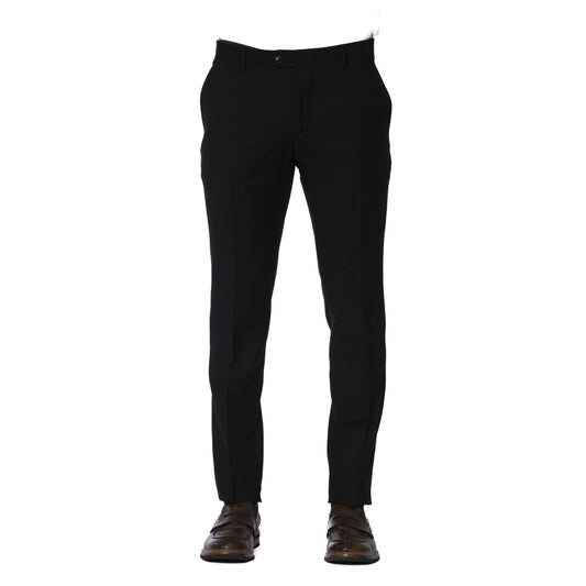 Black Wool Men Trouser