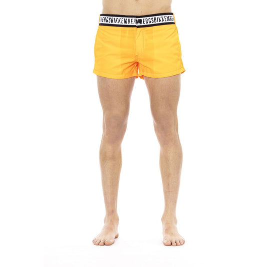 Orangefarbene Badeshorts aus Polyamid für Herren