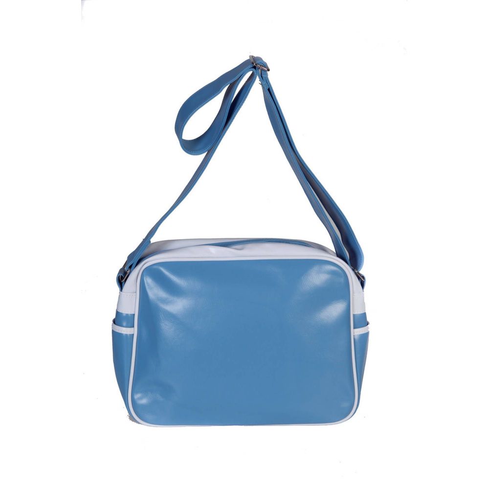 Hellblaue Stoffhandtasche