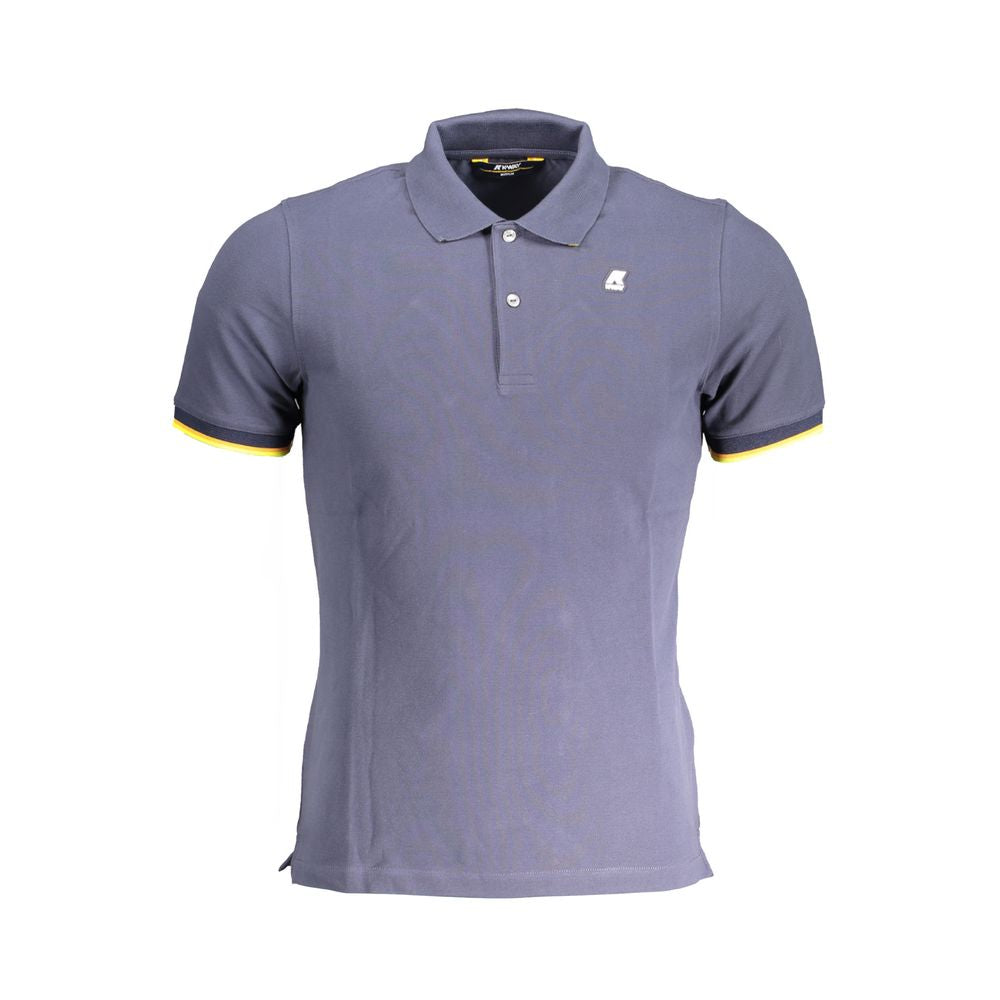 Blue Cotton Polo Shirt