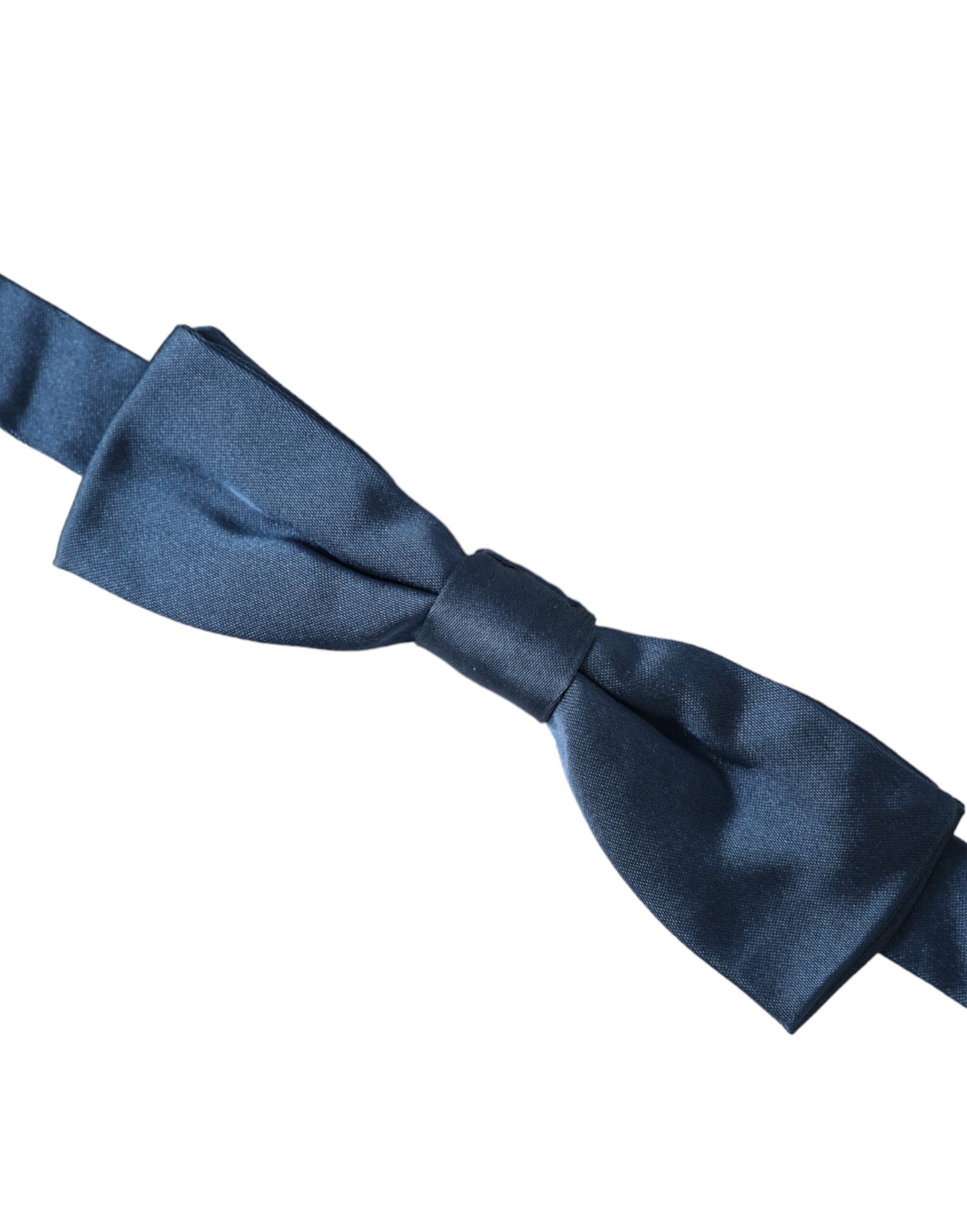 Blue Satin Silk Adjustable Neck Men Bow Tie