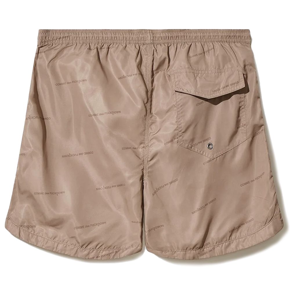 Beige Polyester Men Swim Short