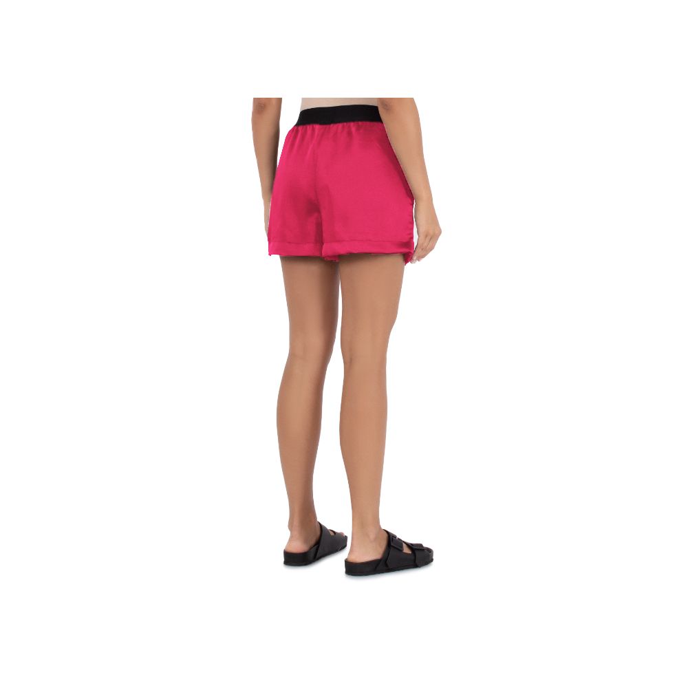 Fuchsia Polyester-Shorts