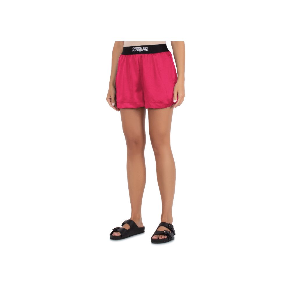 Fuchsia Polyester-Shorts