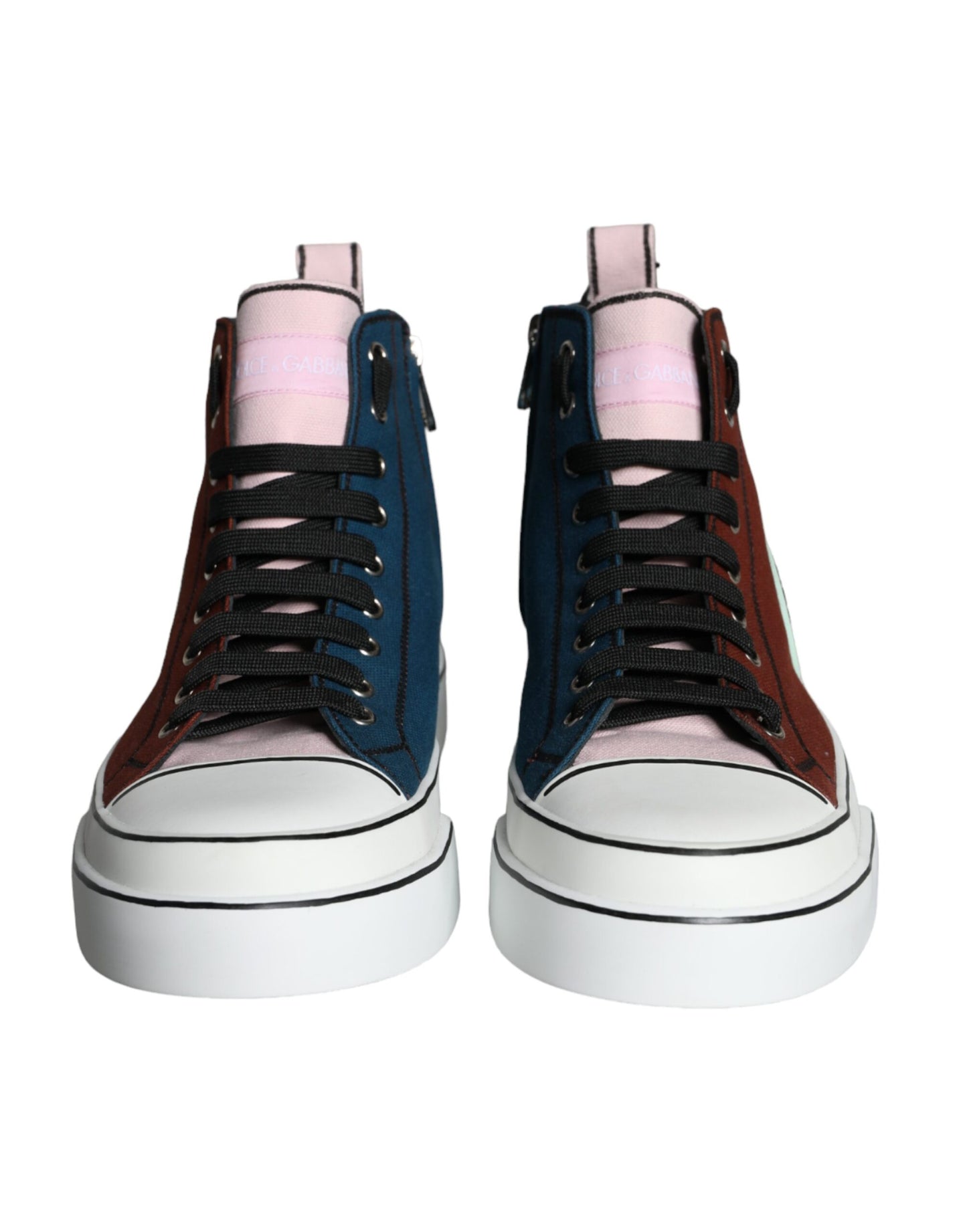 Mehrfarbige Patchwork High Top Sneaker