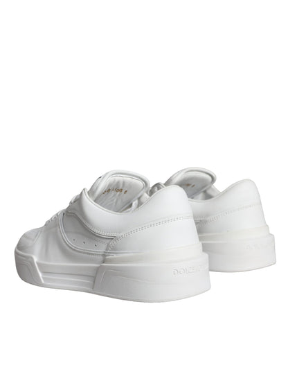 White Miami Leather Low Top Sneakers Shoes