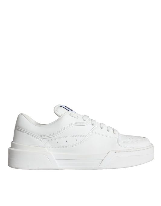 Weiße Miami Leder Low Top Sneakers Schuhe