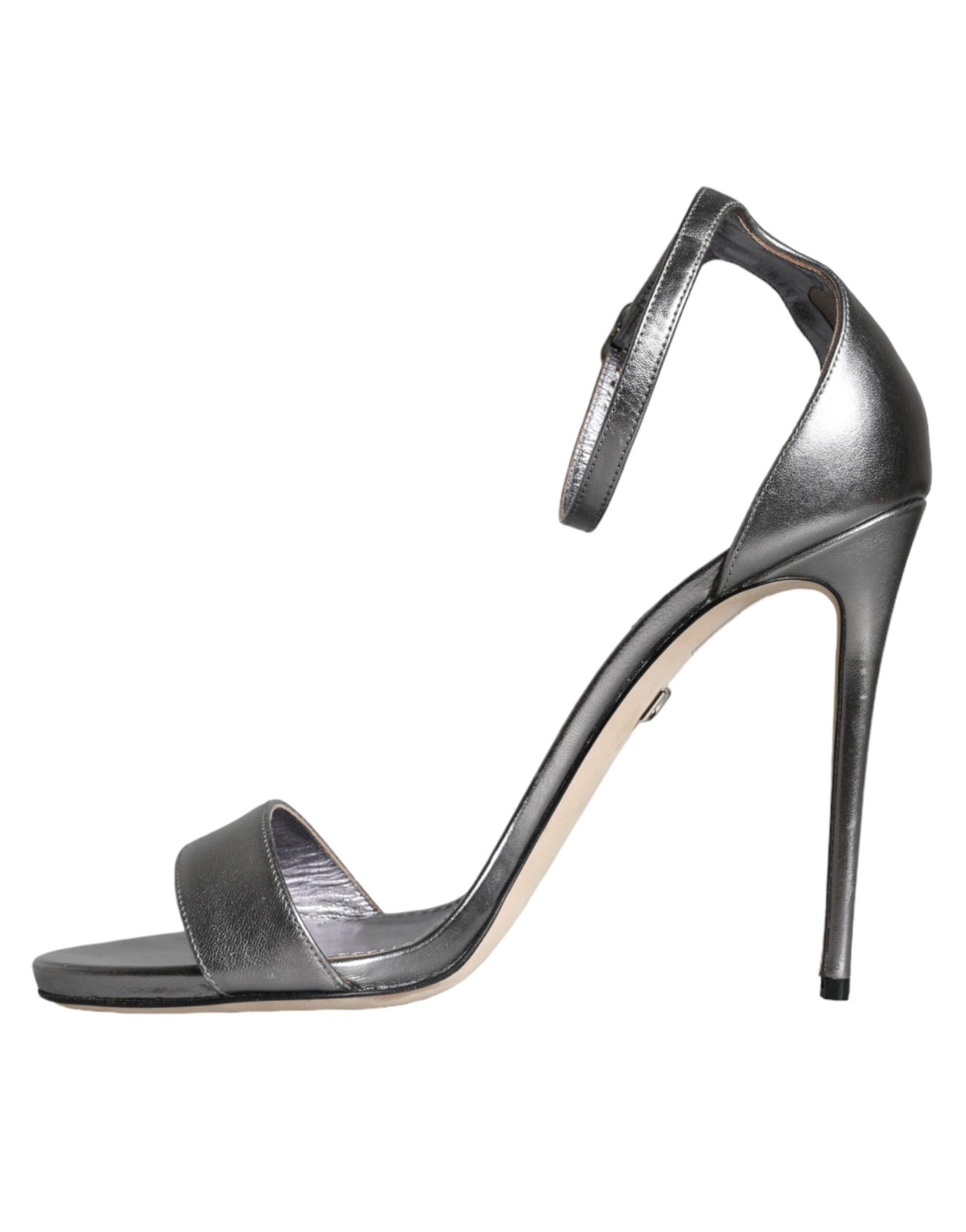 Silber KEIRA Heels Knöchelriemen Sandalen Schuhe