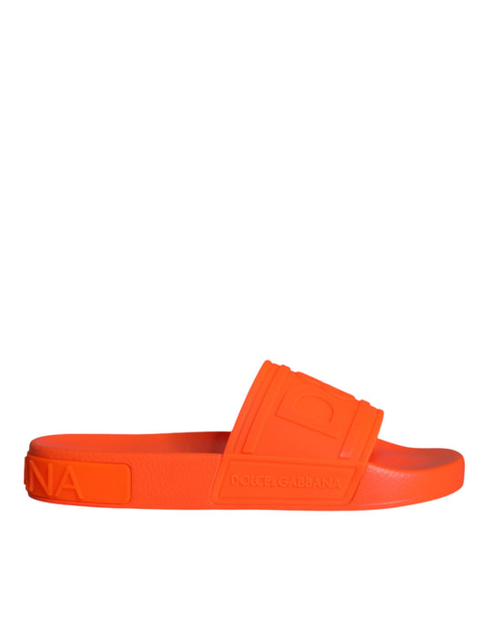 Orange Gummi Slides Sandalen Strandschuhe