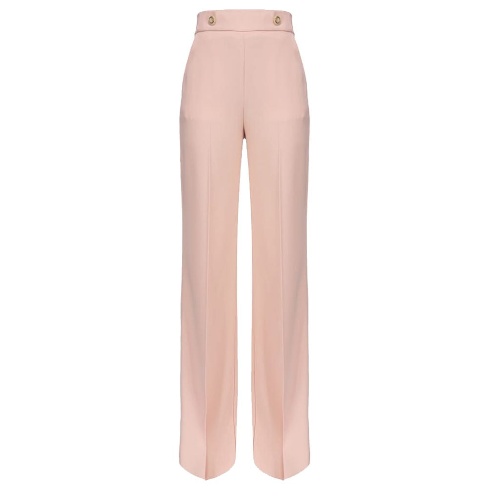 Pink Polyester Women's Pant