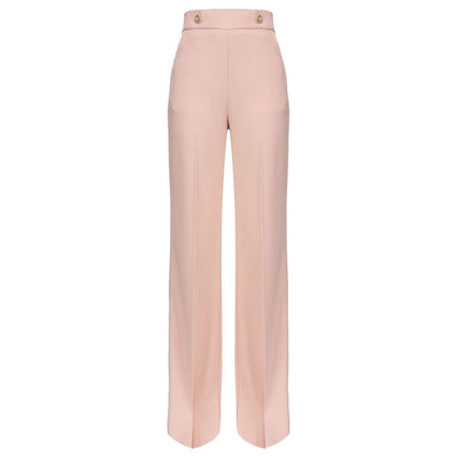 Pink Polyester Women's Pant