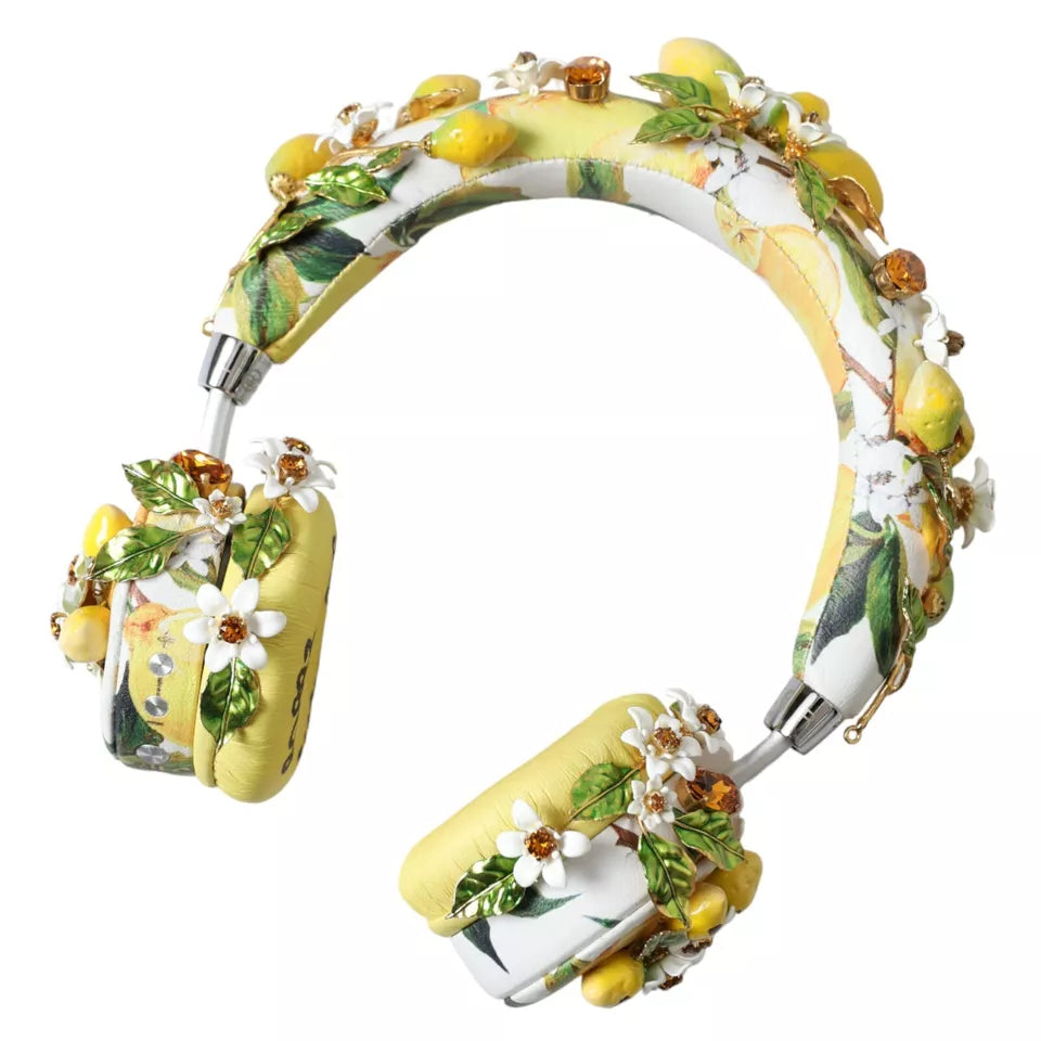 Lemon Crystal Floral Headset Audio Headphones