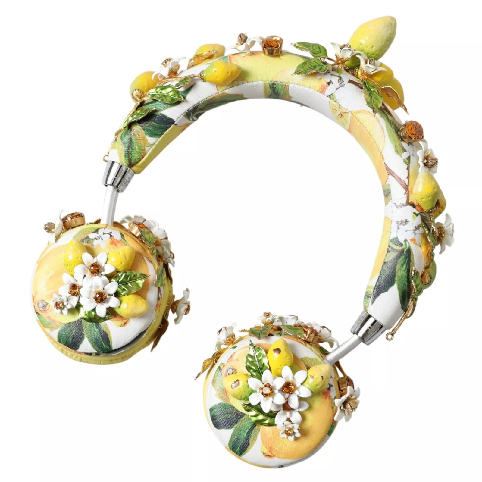 Lemon Crystal Floral Headset Audio Headphones