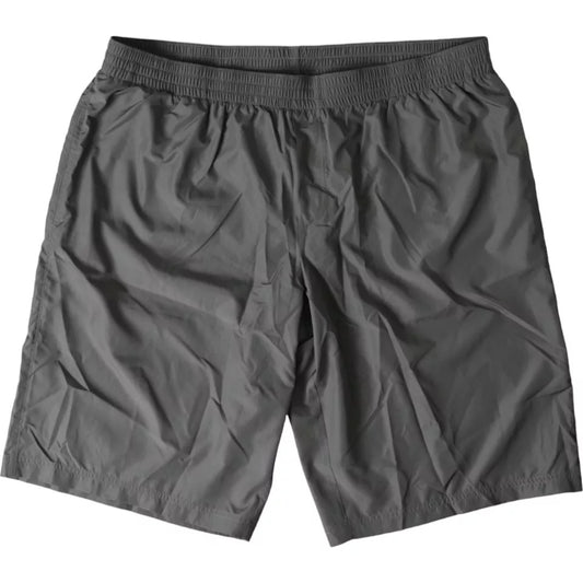 Dunkelgraue Polyester Beachwear Shorts Bademode Männer