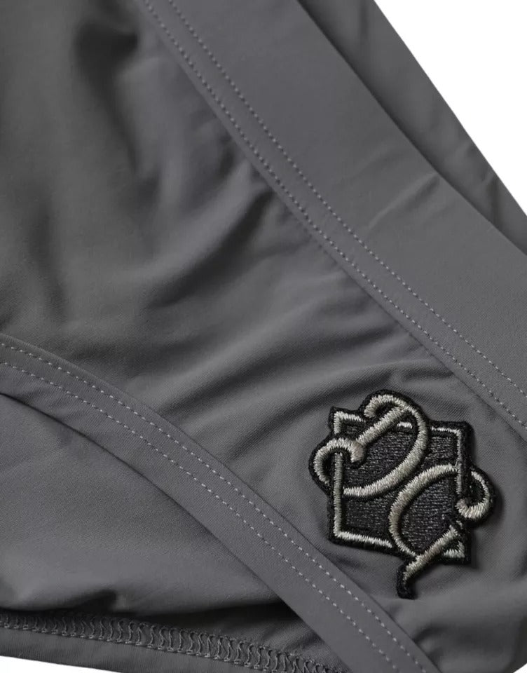 Dunkelgraue Badehose mit DG-Logo für Herren