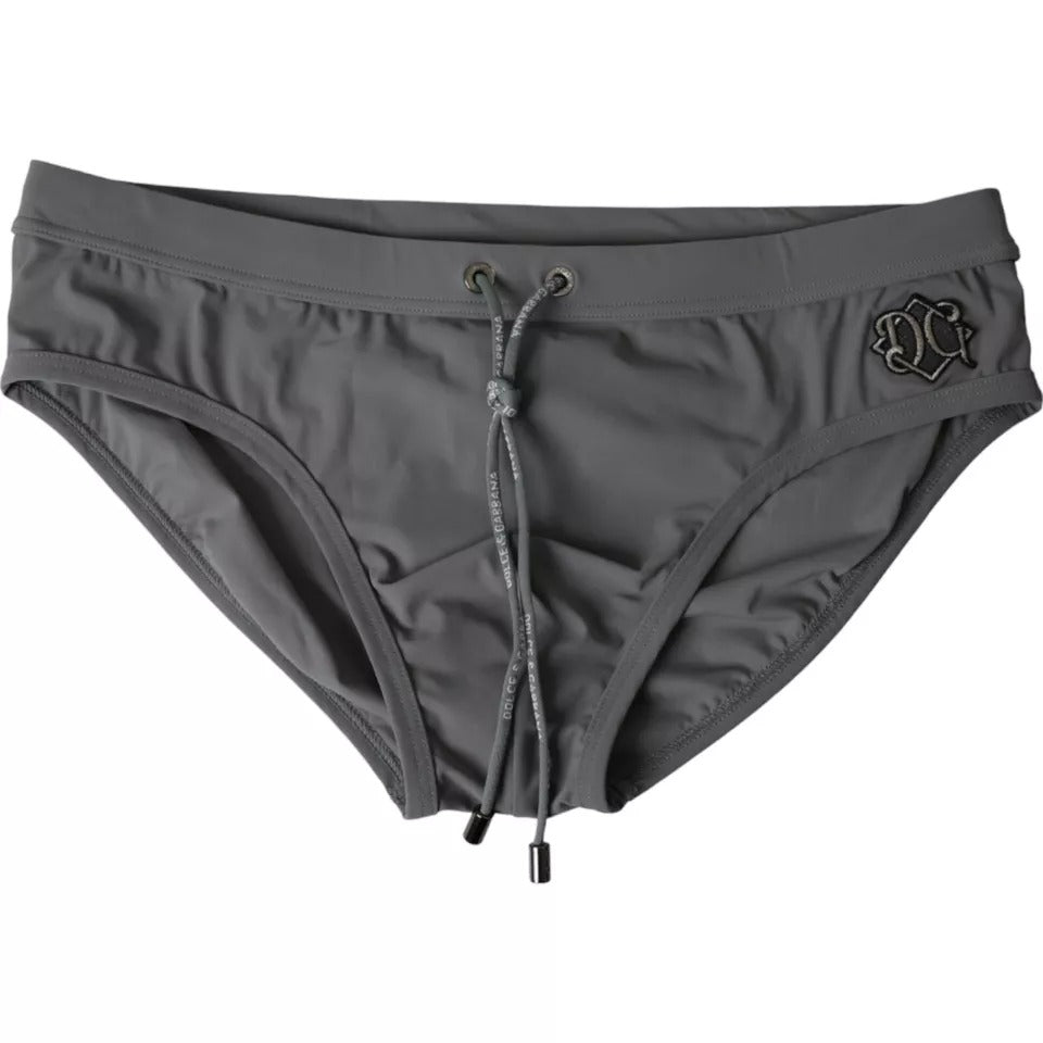 Dunkelgraue Badehose mit DG-Logo für Herren