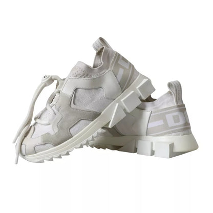 White Mesh Sorrento Trekking Sneakers Shoes