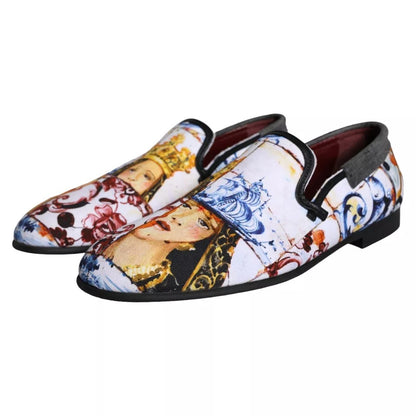 Multicolor Madonna Majolica Amalfi Men Loafers Shoes