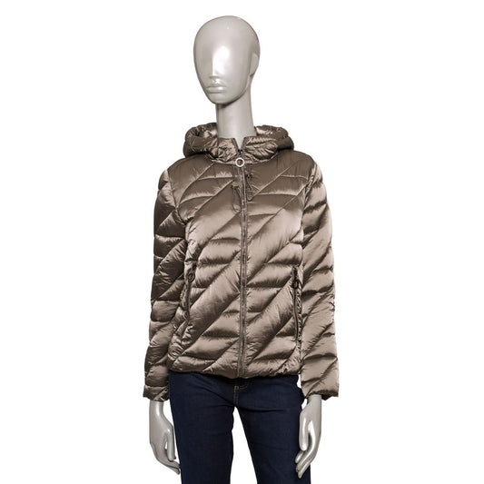 Graue Polyester Damenjacke