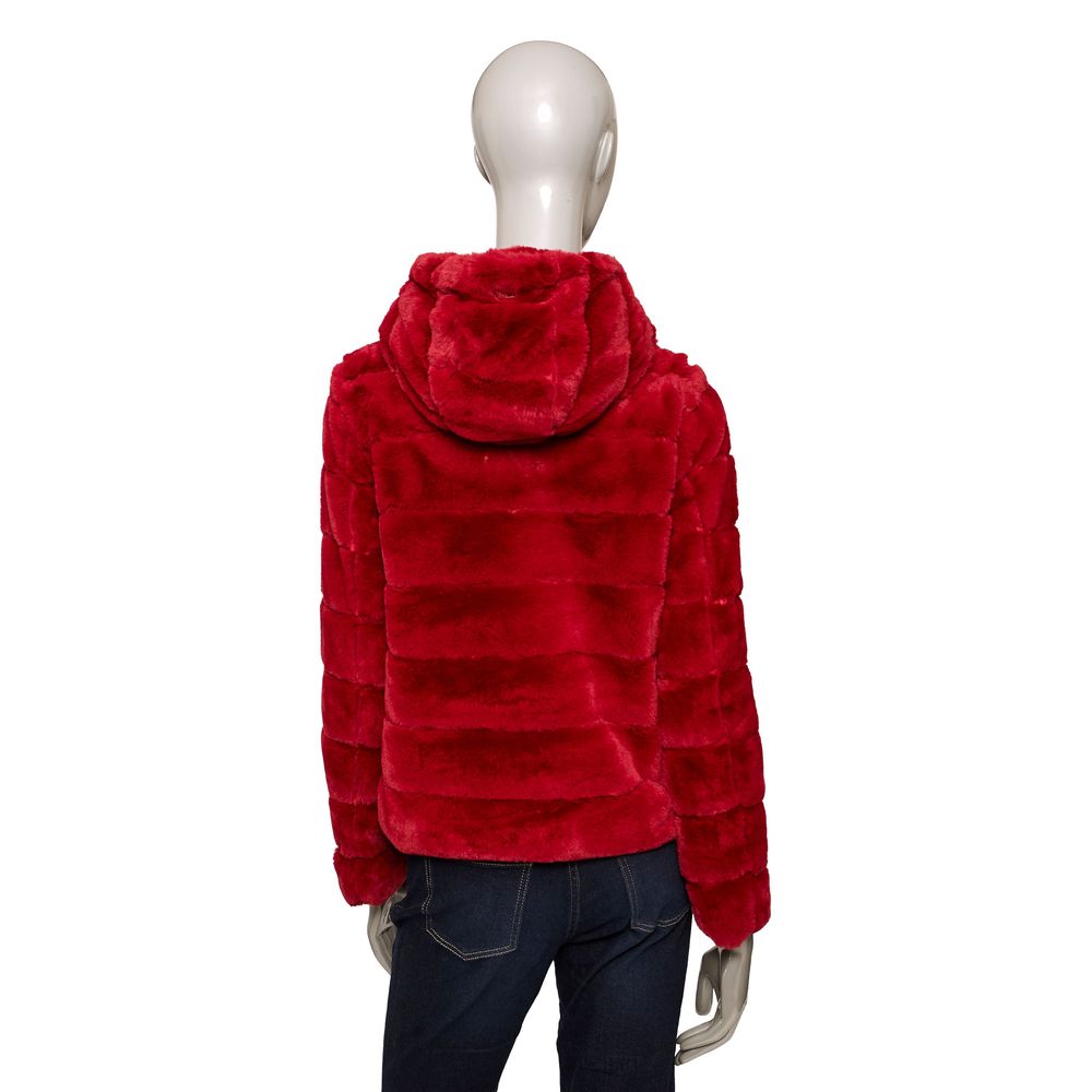 Red Polyester Women Jacket