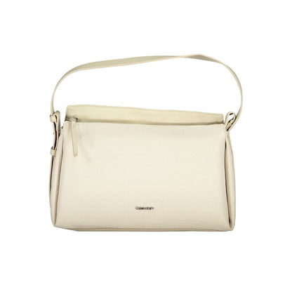 Beige Polyester Handbag