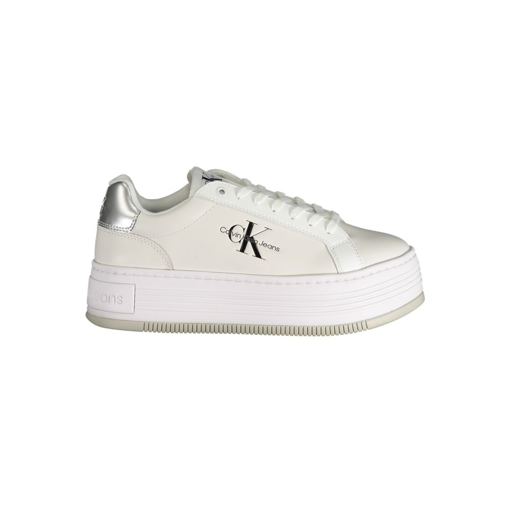 White Polyester Sneaker