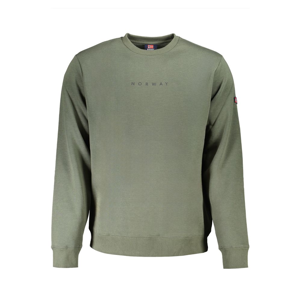 Green Cotton Men Sweater