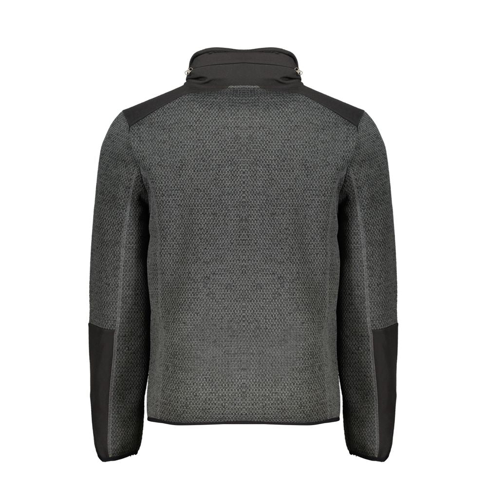 Gray Polyester Men Jacket