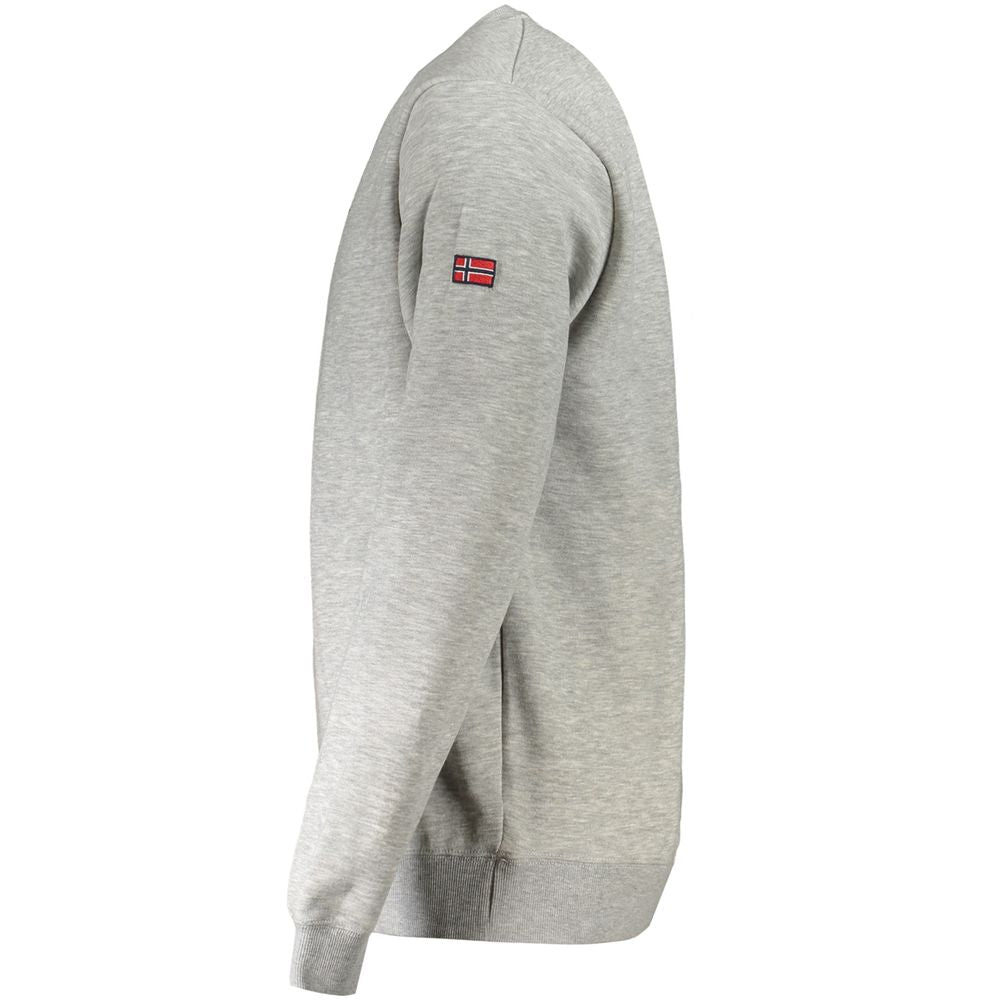 Gray Cotton Men Sweater