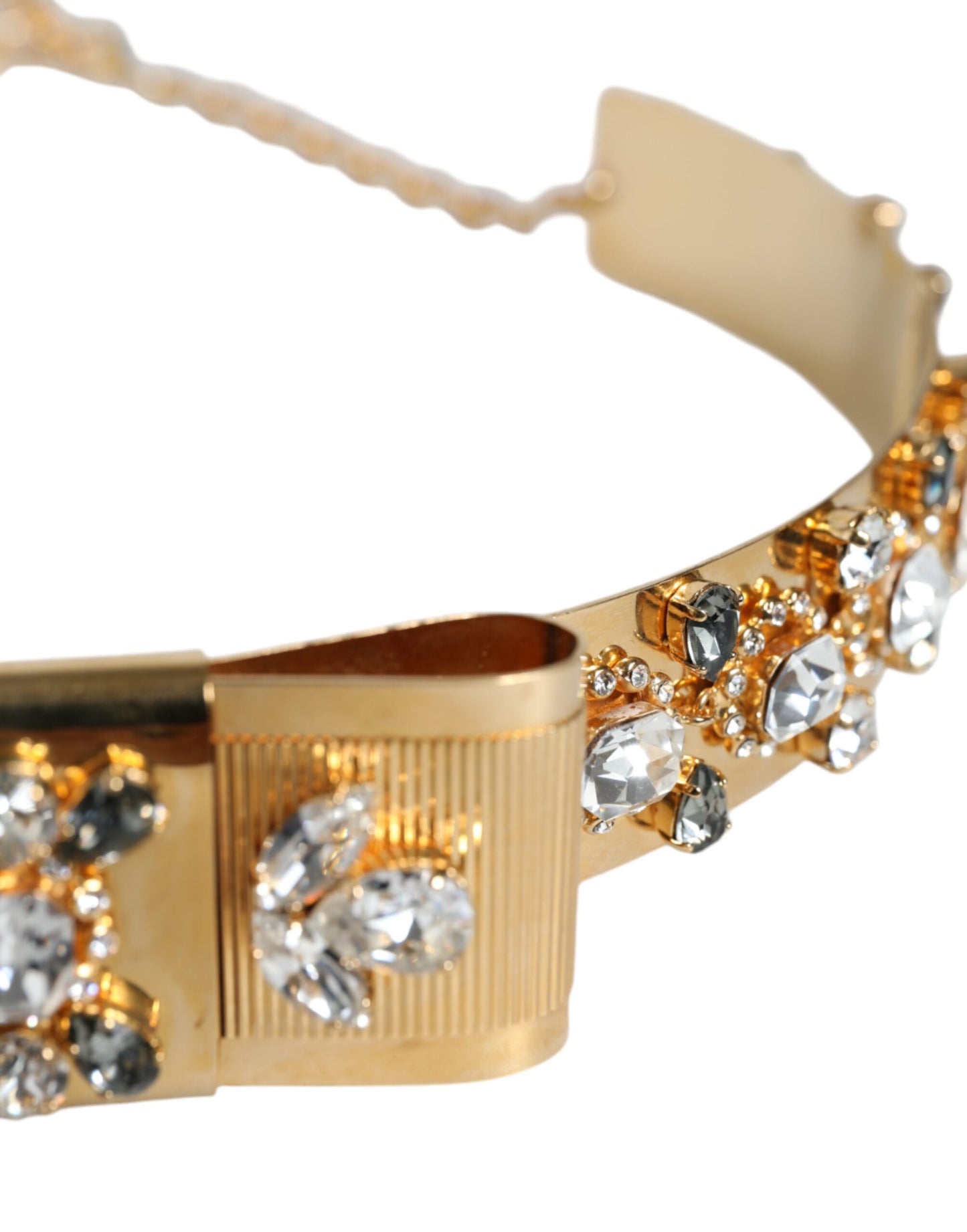 Gold Tone Crystal Embellished Women Waist Chain Belt