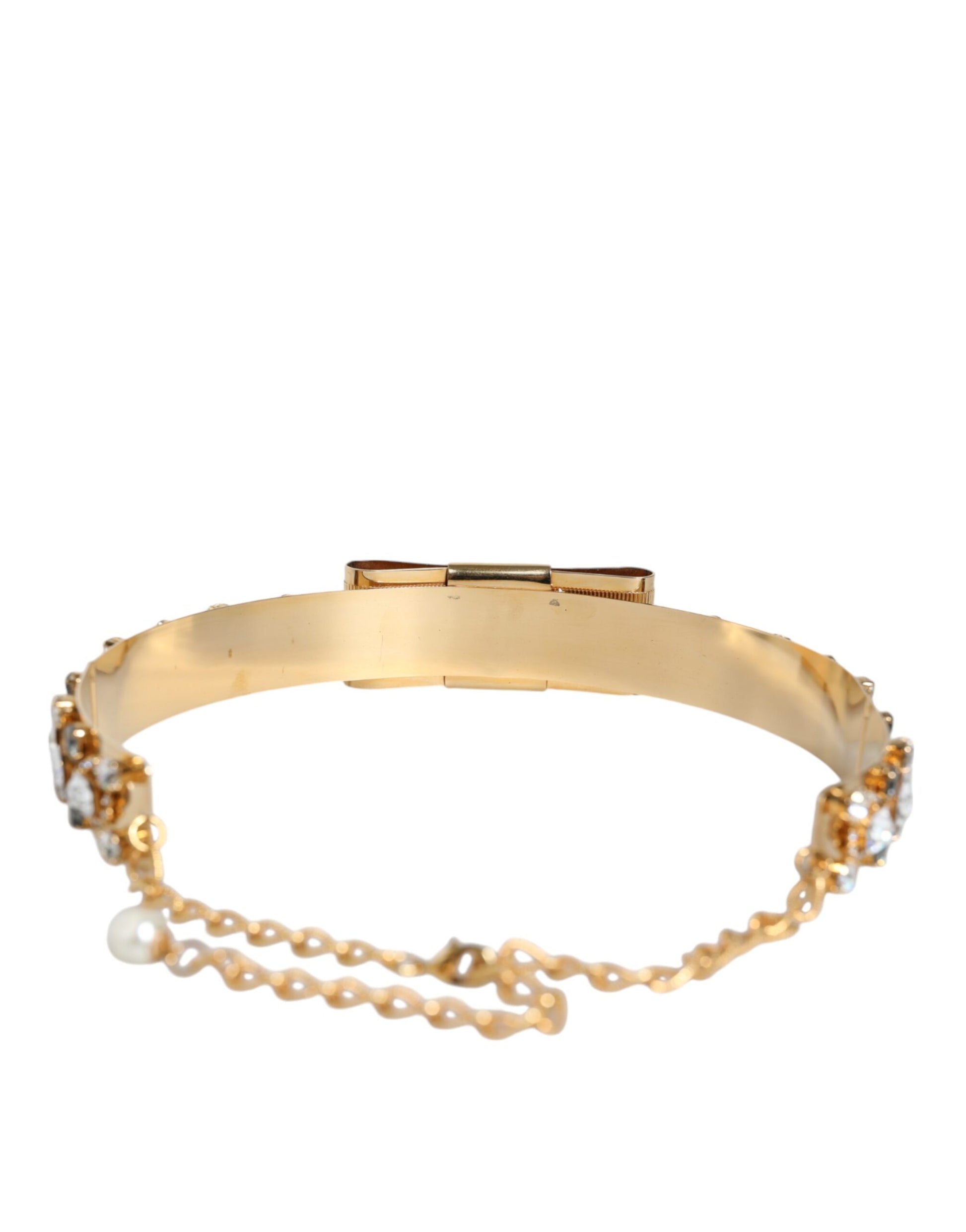 Gold Tone Crystal Embellished Women Waist Chain Belt