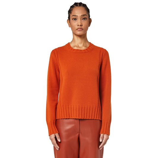 Orangefarbener Kaschmirpullover