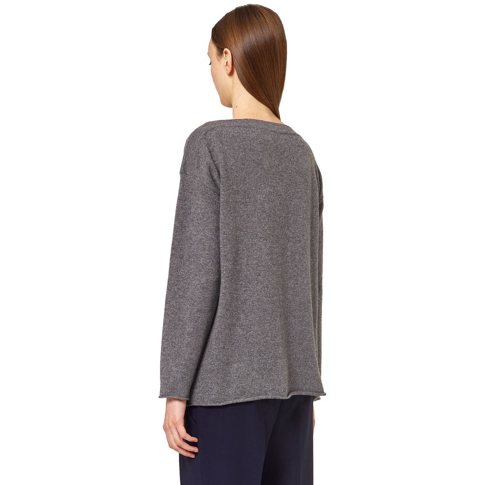 Grauer Kaschmirpullover