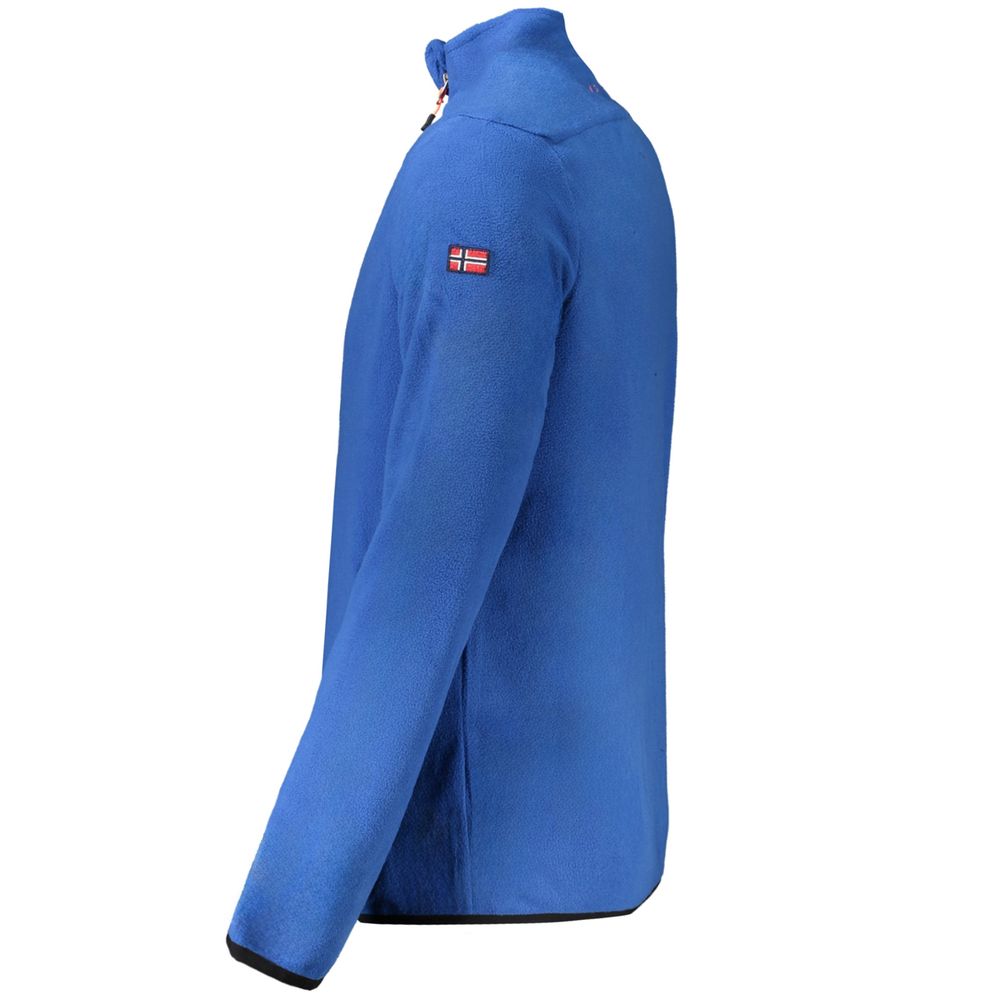 Blue Polyester Men Sweater