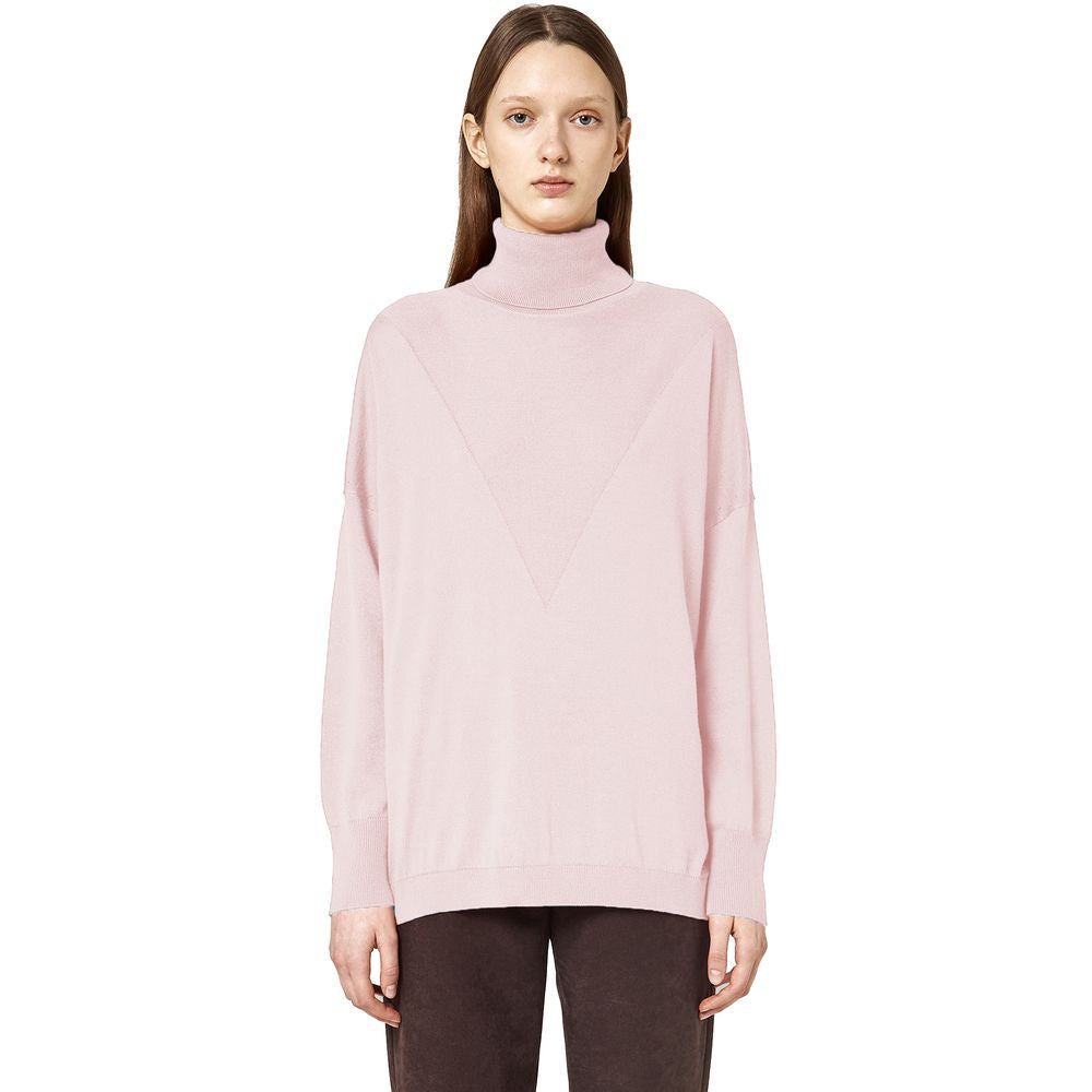 Rosa Seidenpullover