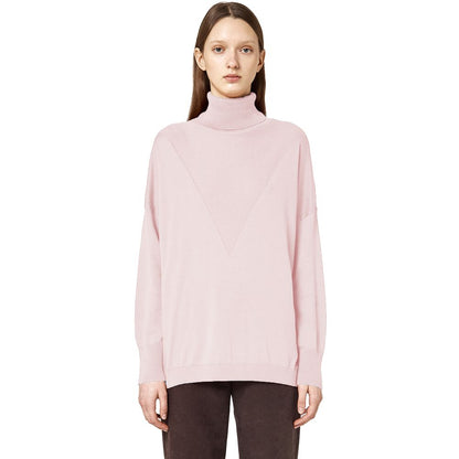 Rosa Seidenpullover