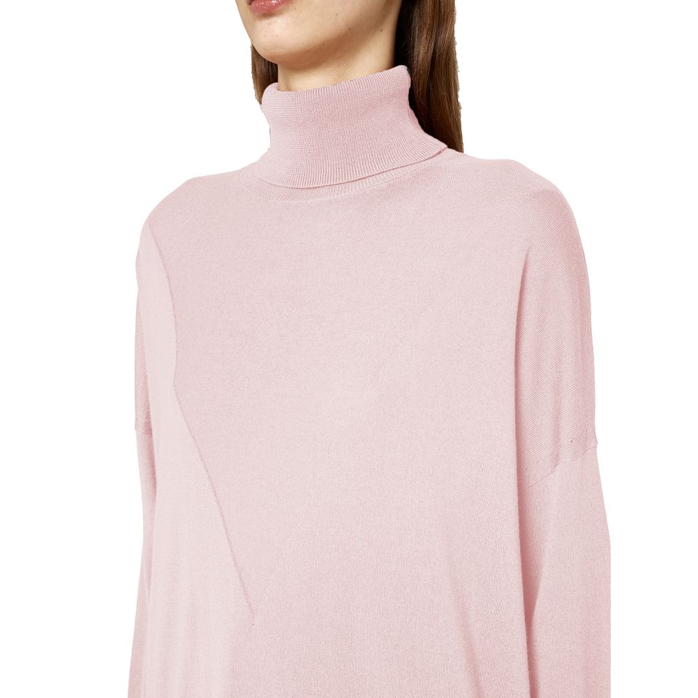 Rosa Seidenpullover