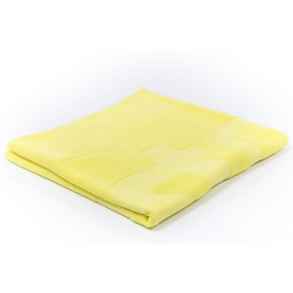 Yellow Cotton Men Beach Towel