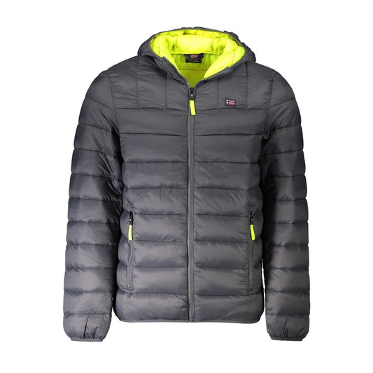 Gray Polyamide Men Jacket