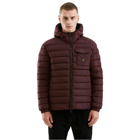 Rote Nylon Herrenjacke