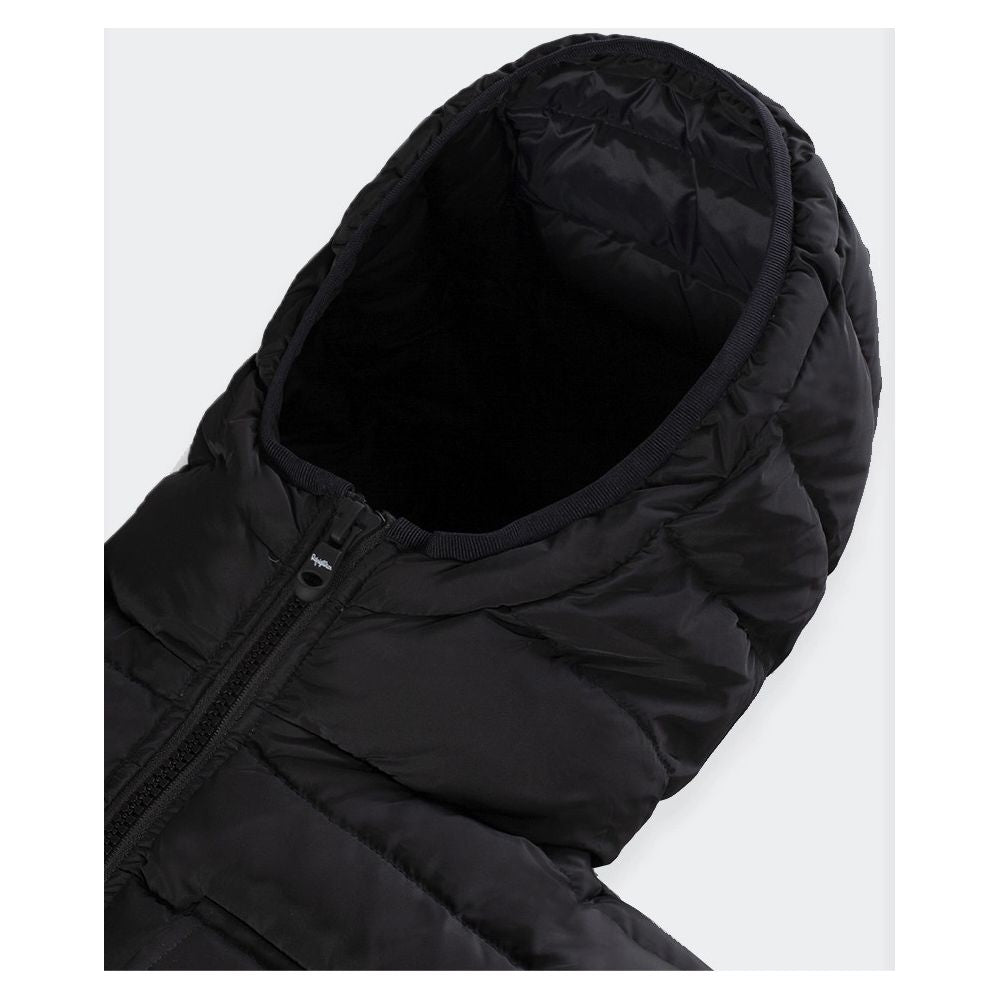 Black Nylon Men Jacket