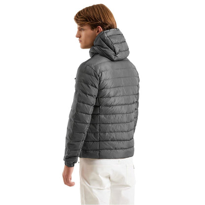 Graue Nylonjacke für Herren