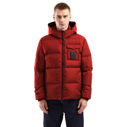 Red Nylon Men Jacket