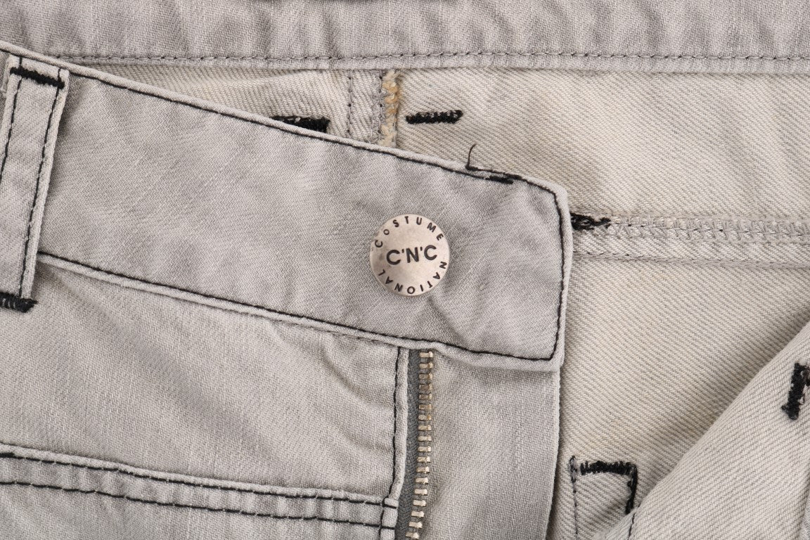 Anspruchsvolle, graue Super Slim Jeans