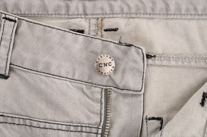 Anspruchsvolle, graue Super Slim Jeans