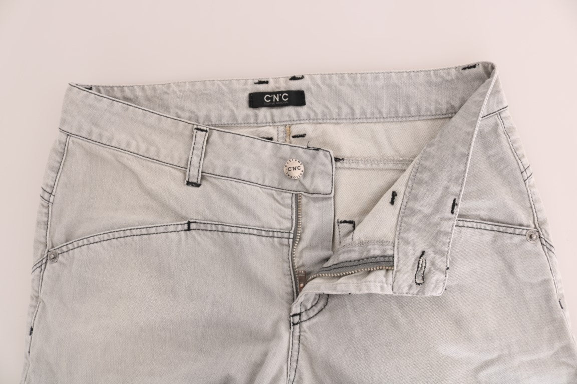 Anspruchsvolle, graue Super Slim Jeans